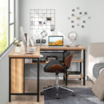 Industrial L-Shaped Corner Desk with Shelves for Home Office 28 Industrial L-Shaped Corner Desk with Shelves for Home Office