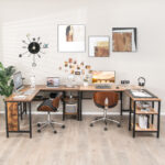Industrial L-Shaped Corner Desk with Shelves for Home Office 22 Industrial L-Shaped Corner Desk with Shelves for Home Office
