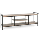 Industrial TV Stand with Storage Shelves for TVs up to 60 Inch 10 Industrial TV Stand with Storage Shelves for TVs up to 60 Inch