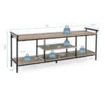 Industrial TV Stand with Storage Shelves for TVs up to 60 Inch 12 Industrial TV Stand with Storage Shelves for TVs up to 60 Inch