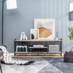 Industrial TV Stand with Storage Shelves for TVs up to 60 Inch 9 Industrial TV Stand with Storage Shelves for TVs up to 60 Inch