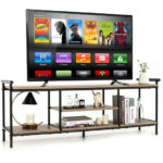 Industrial TV Stand with Storage Shelves for TVs up to 60 Inch 11 Industrial TV Stand with Storage Shelves for TVs up to 60 Inch