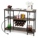 Industrial Wine Rack Cabinet with Shelves and Built-in Charging Station 25 Industrial Wine Rack Cabinet with Shelves and Built-in Charging Station