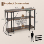 Industrial Wine Rack Cabinet with Shelves and Built-in Charging Station 26 Industrial Wine Rack Cabinet with Shelves and Built-in Charging Station