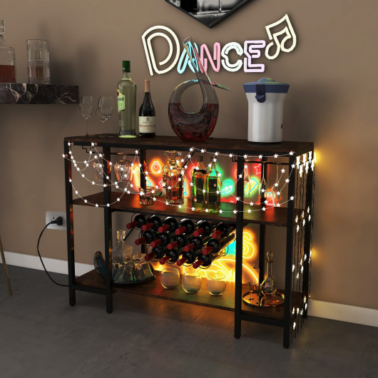 Industrial Wine Rack Cabinet with Shelves and Built-in Charging Station 13 Industrial Wine Rack Cabinet with Shelves and Built-in Charging Station - Image 13