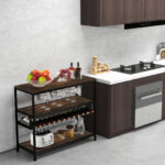 Industrial Wine Rack Table With Storage Shelves and Glass Holders 8 Industrial Wine Rack Table With Storage Shelves and Glass Holders