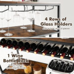 Industrial Wine Rack Table With Storage Shelves and Glass Holders 13 Industrial Wine Rack Table With Storage Shelves and Glass Holders