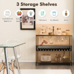 Industrial Wine Rack Table With Storage Shelves and Glass Holders 14 Industrial Wine Rack Table With Storage Shelves and Glass Holders