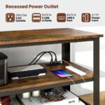 Industrial TV Stand with 3-Tier Shelving and Mesh Shelf 11 Industrial TV Stand with 3-Tier Shelving and Mesh Shelf