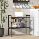 Industrial Side Table with Removable Panel and Mesh Shelf 9 Industrial Side Table with Removable Panel and Mesh Shelf
