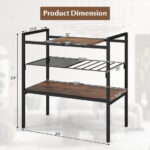 Industrial Side Table with Removable Panel and Mesh Shelf 13 Industrial Side Table with Removable Panel and Mesh Shelf