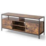 Industrial TV Stand for TVs up to 65 Inches Rustic Brown 11 Industrial TV Stand for TVs up to 65 Inches Rustic Brown