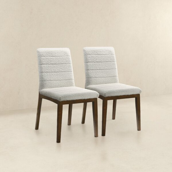 InesWhiteBoucleDiningChair 2