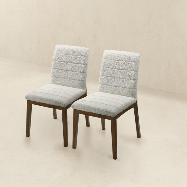 InesWhiteBoucleDiningChair 3