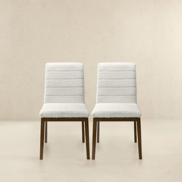 InesWhiteBoucleDiningChair 4