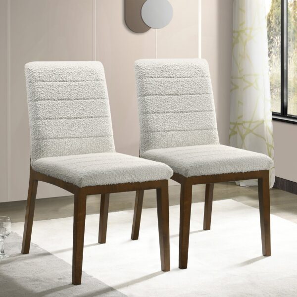 InesWhiteBoucleDiningChair 6
