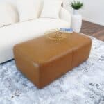 Tan Leather Ottoman with Space-Saving Design and Versatile Style 9 Tan Leather Ottoman with Space-Saving Design and Versatile Style