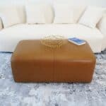 Tan Leather Ottoman with Space-Saving Design and Versatile Style 11 Tan Leather Ottoman with Space-Saving Design and Versatile Style
