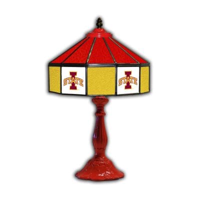 Iowa State 21-inch Glass Table Lamp