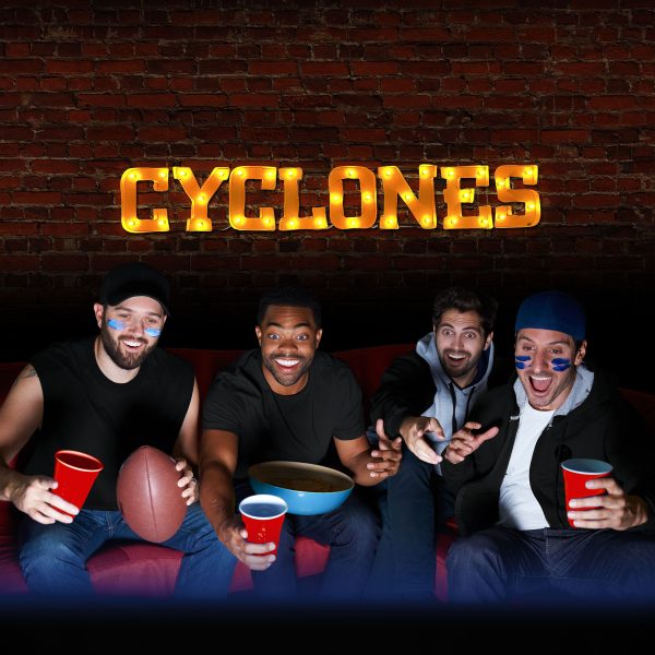 Iowa State Cyclones Lighted Recycled Metal Sign 1