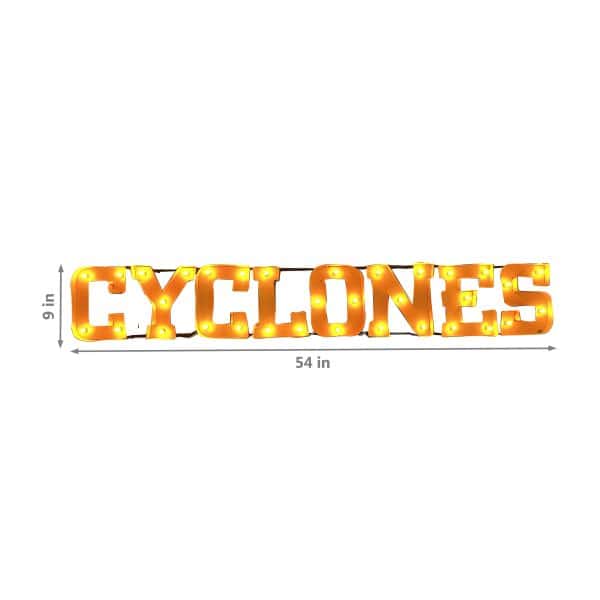 Iowa State Cyclones Lighted Recycled Metal Sign 2