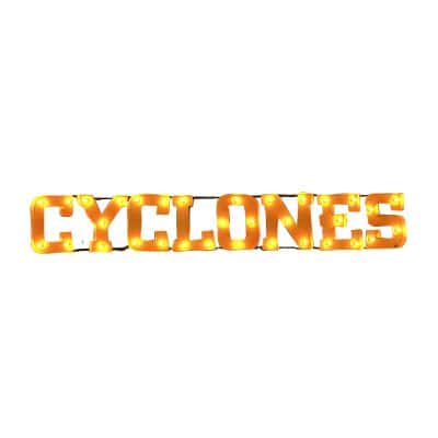 Iowa State-Cyclones Lighted Recycled Metal Sign