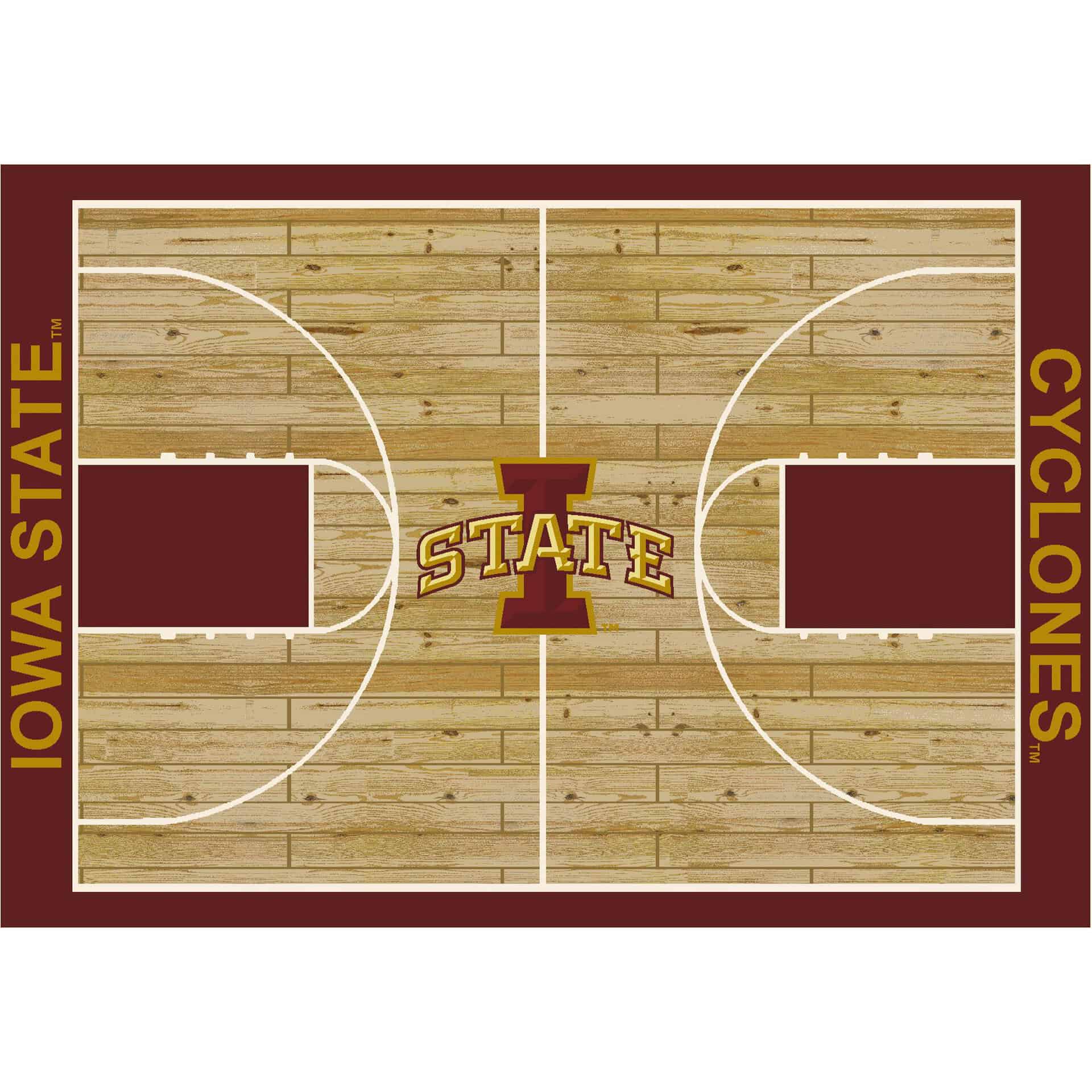 Iowa State University 8x11 Courtside Rug 1 Iowa State University 8x11 Courtside Rug