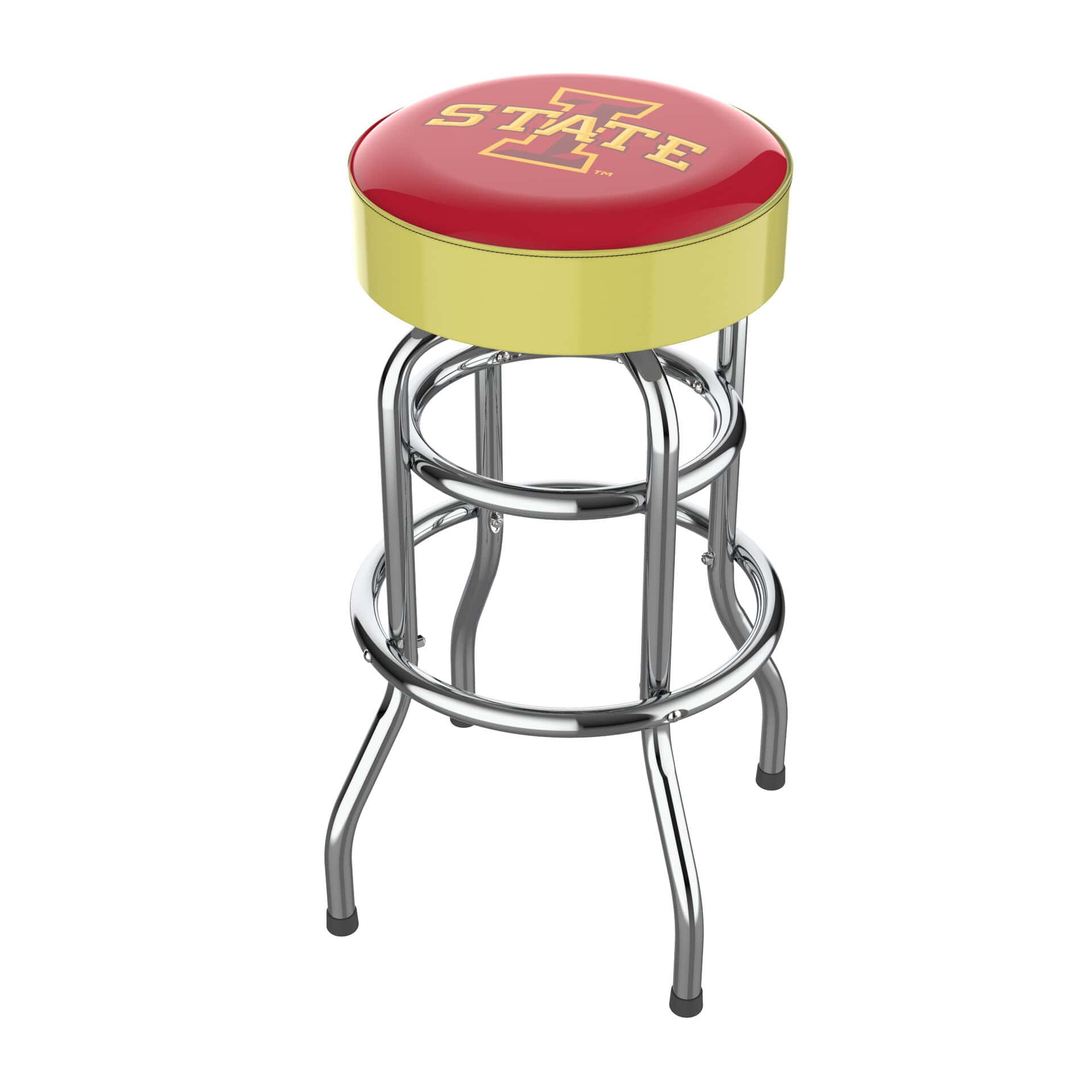 Iowa State University Chrome Bar Stool 4 Iowa State University Chrome Bar Stool - Image 4