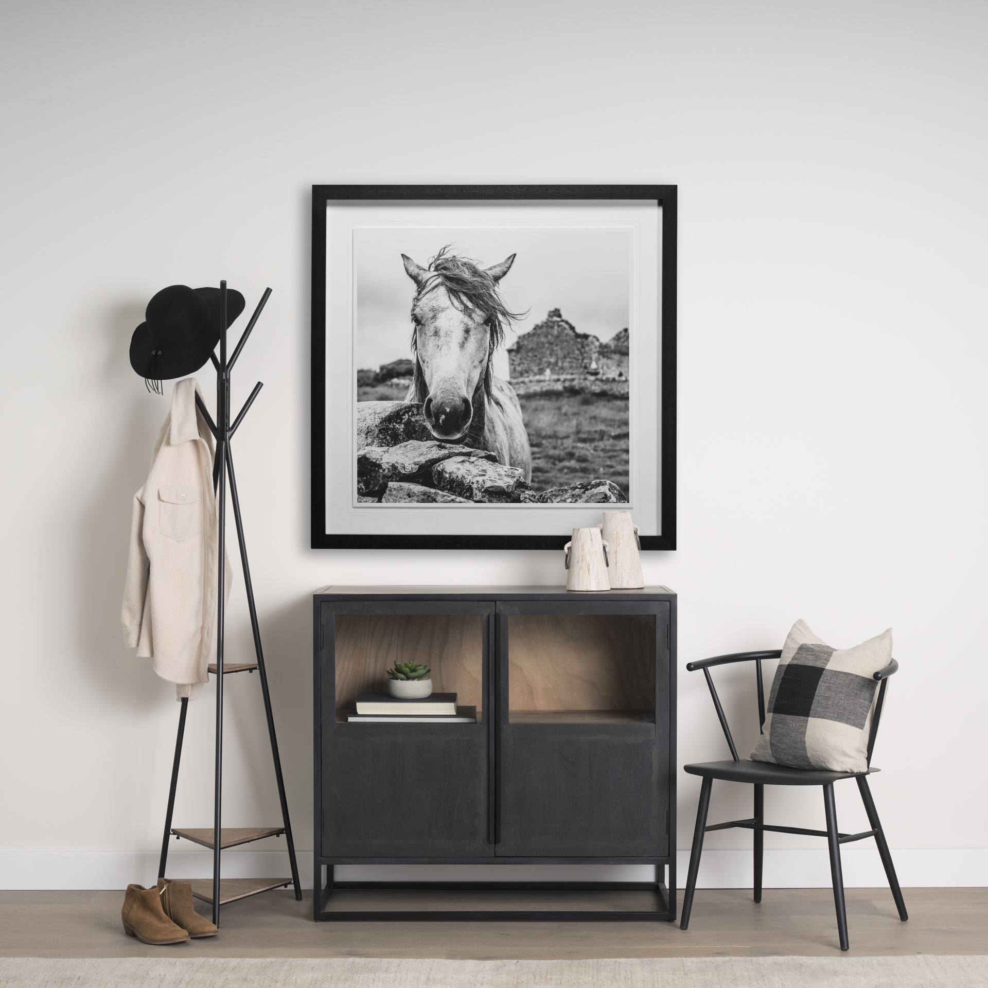 Ireland Black & White by Arabella Studios a Framed Art Print Matted under Glass 2 Ireland Black & White by Arabella Studios a Framed Art Print Matted under Glass - Image 2