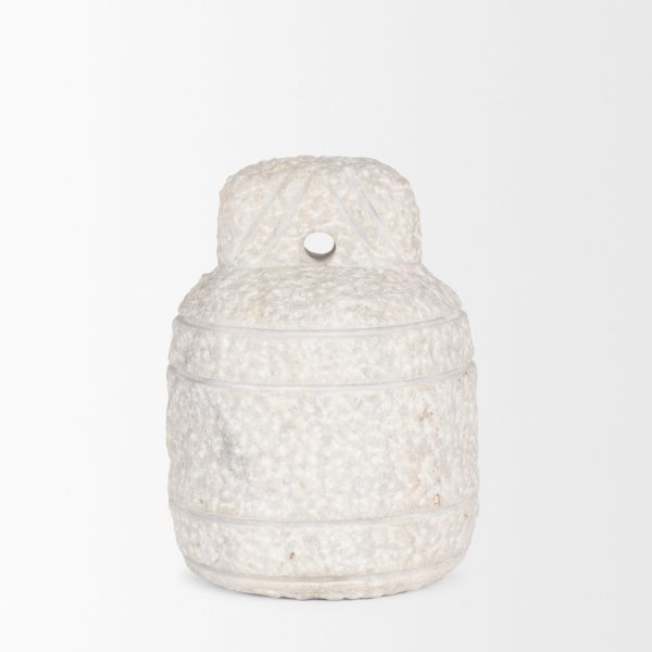 Irina Small White Marble Door Stopper 3