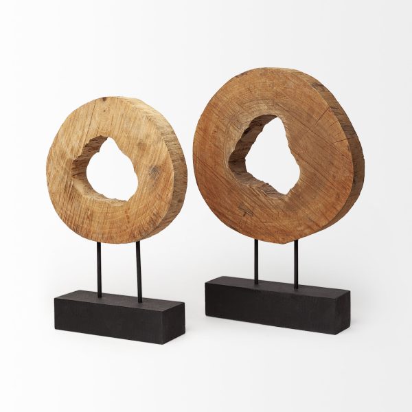 Ironwood II Small 13L x 4W Natural Wooden Circular Object 5
