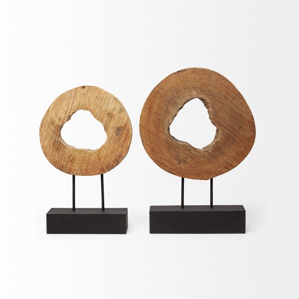 Ironwood II Small 13L x 4W Natural Wooden Circular Object 6