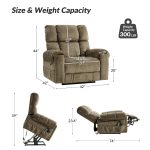Irving Brown Power Lift Recliner with Massage and Heat 10 Irving Brown Power Lift Recliner with Massage and Heat