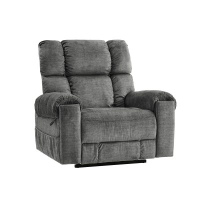 Irving Grey Velvet Power Lift, Heat & Massage Recliner