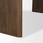 Isla Oval Dining Table w/Dark Brown Wood Top & Arched Legs