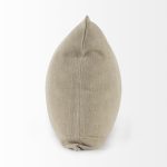 Isolde 20L x 20W Beige and Black Fabric Color Blocked Decorative Pillow Cover