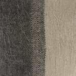 Isolde 20L x 20W Beige and Black Fabric Color Blocked Decorative Pillow Cover