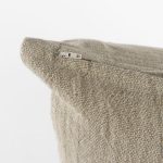 Isolde 20L x 20W Beige and Black Fabric Color Blocked Decorative Pillow Cover