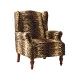 Ivan Rolled Arm Nailhead Trim Animal Print Accent Chair 6 Ivan Rolled Arm Nailhead Trim Animal Print Accent Chair