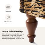 Ivan Rolled Arm Nailhead Trim Animal Print Accent Chair 9 Ivan Rolled Arm Nailhead Trim Animal Print Accent Chair