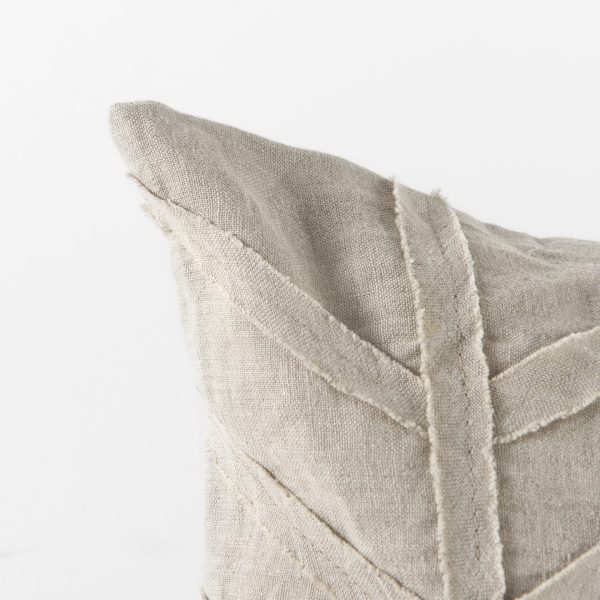 Ivivva 14L x 26W Beige Fabric Textured Decorative Pillow Cover 9