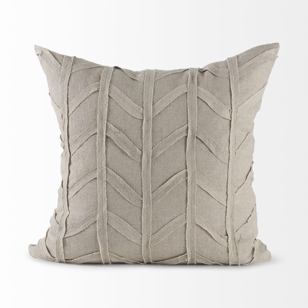 Ivivva 20L x 20W Beige Fabric Textured Decorative Pillow Cover 5
