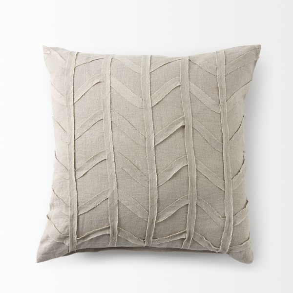 Ivivva 20L x 20W Beige Fabric Textured Decorative Pillow Cover 8