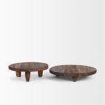 Iza Medium Brown Wooden Riser (Set of 2)