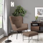 Izzy Industrial Black Lounge Chair and Ottoman Set 15 Izzy Industrial Black Lounge Chair and Ottoman Set