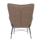 Izzy Industrial Black Lounge Chair and Ottoman Set 19 Izzy Industrial Black Lounge Chair and Ottoman Set