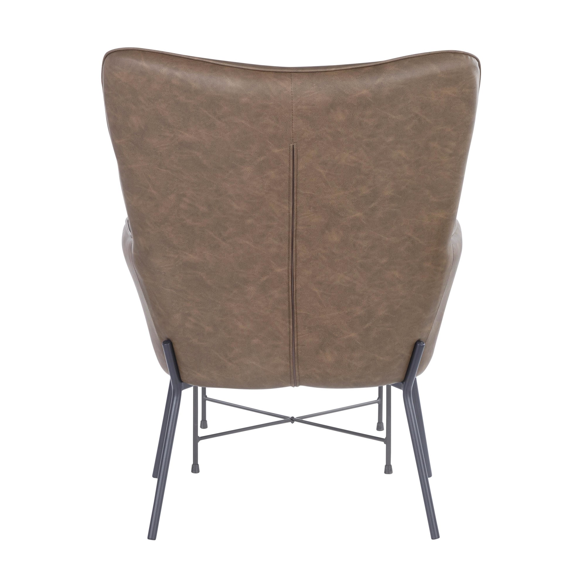 Izzy Industrial Black Lounge Chair and Ottoman Set 8 Izzy Industrial Black Lounge Chair and Ottoman Set - Image 8