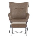 Izzy Industrial Black Lounge Chair and Ottoman Set 20 Izzy Industrial Black Lounge Chair and Ottoman Set