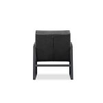 JAMESON Black Leather Lounge Chair Black Powder Coated Legs 10 JAMESON Black Leather Lounge Chair Black Powder Coated Legs
