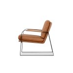 JAMESON Leather Lounge Chair Black Powder Coated Legs 8 JAMESON Leather Lounge Chair Black Powder Coated Legs